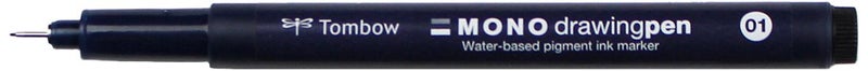 Tombow Mono Drawing Pen, 01 Tip Size, 12-Pack - Image 1